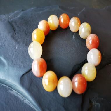 金丝玉五彩手串