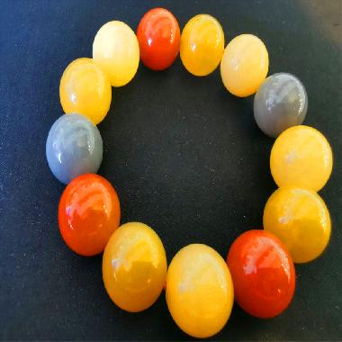 金丝玉籽料多宝手串