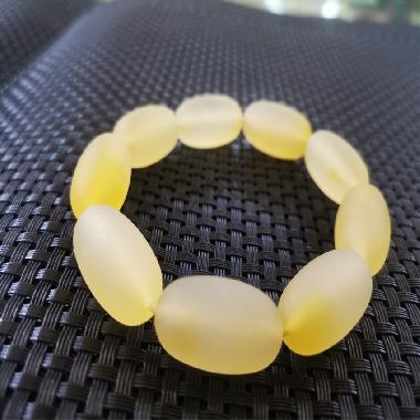 金丝玉宝石光枣核男士手串